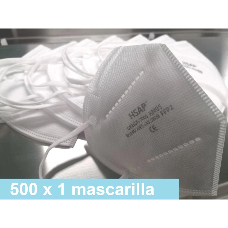Mascarilla KN95 / FFP2 (500 unidades) marca HSPA®